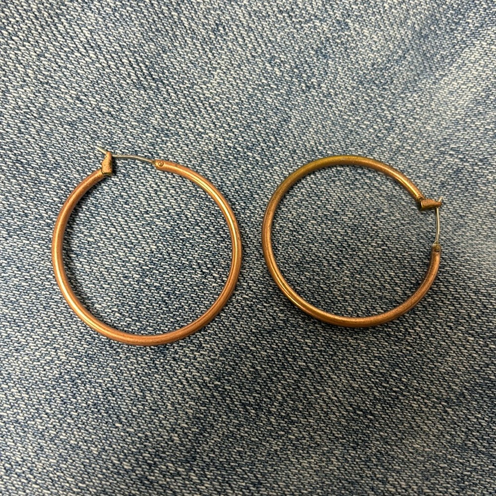 Unbranded Bronze Hoop Earrings